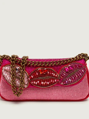 Kurt Geiger Torebka wieczorowa Pickle Shoulder Kiss różowy