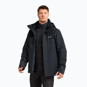 Kurtka 3w1 męska Jack Wolfskin Jasper Pro 3IN1 phantom Czarny