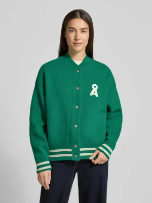 Kurtka baseballowa o kroju oversized z dodatkiem wełny model ‘AALISON’ ARMEDANGELS