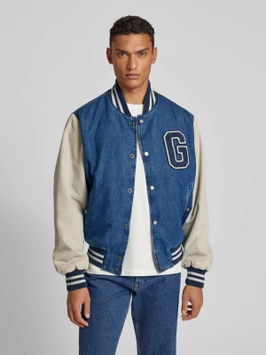 Kurtka baseballowa z imitacji denimu model ‘DENIM VARSITY’ Gant