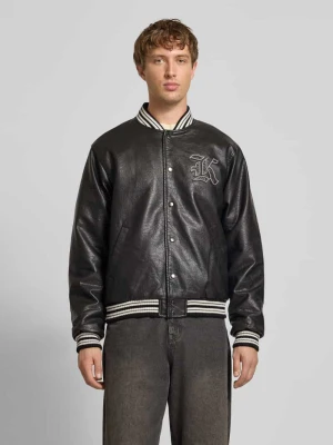Kurtka baseballowa z imitacji skóry z wyhaftowanym logo Karl Kani