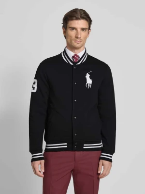 Kurtka baseballowa z listwą guzikową i wyhaftowanym logo Polo Ralph Lauren