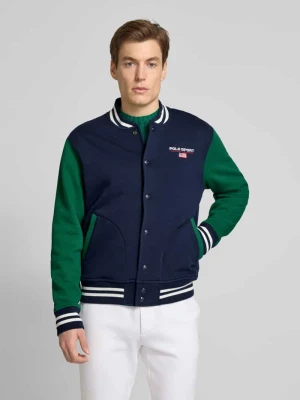Kurtka baseballowa z wyhaftowanym logo Polo Sport