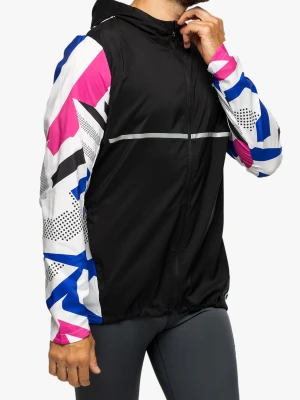 Kurtka biegowa adidas Own The Run Seasonal Jacket - black/white/fuschia