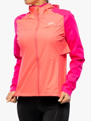 Kurtka biegowa damska Brooks High Point Waterproof Jacket - hyper pink/fuchsia