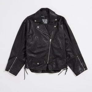 Kurtka biker skóra czarna BIMBA Y LOLA