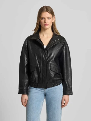 kurtka bluzonowa w skórzanym wyglądzie, krój regular fit, model 'JULIA' Only