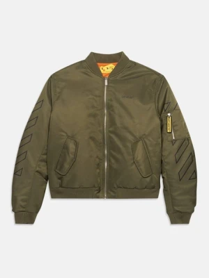 Kurtka Bomber Off White oliwkowy