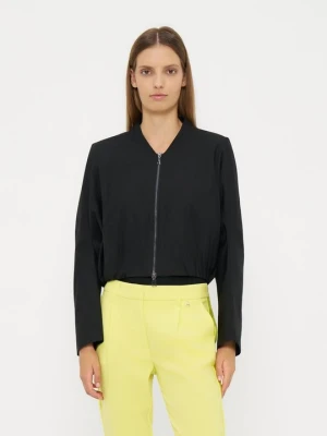 Kurtka Bomber TWINSET antracytowy melanż