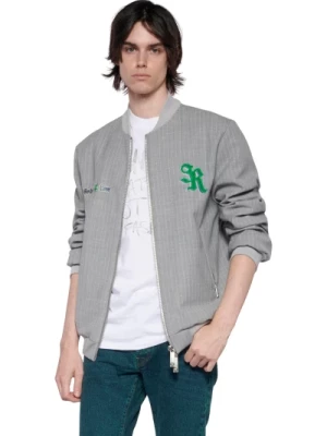 Kurtka Bomber w Paski z Logo John Richmond