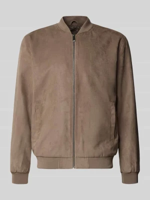Kurtka bomber w skórzanym wyglądzie krój regular fit model 'LUCAS' Only & Sons