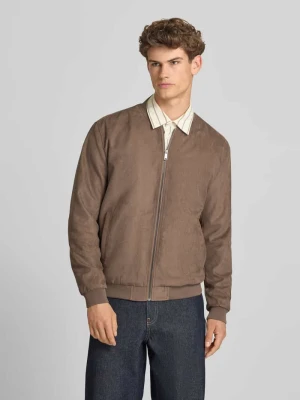 Kurtka bomber w skórzanym wyglądzie krój regular fit model 'LUCAS' Only & Sons