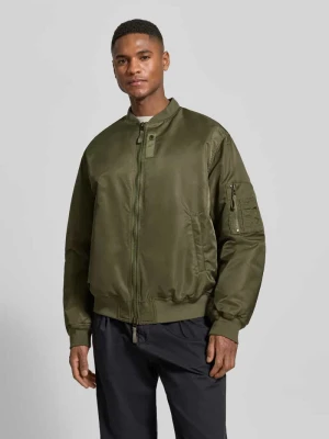 Kurtka bomber z dwukierunkowym zamkiem błyskawicznym model 'Poul' Wood Wood