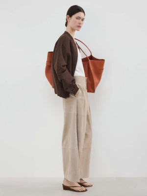 Kurtka bomber z lnu czekoladowy - Kobieta - - MANGO