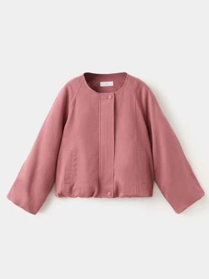 Kurtka bomber z lyocellu i lnu różowy - Dzieci - - MANGO KIDS