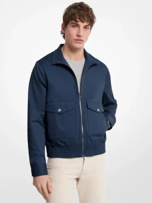 Kurtka bomberka Harrington z bawełny Michael Kors PÓŁNOC (Niebieski)