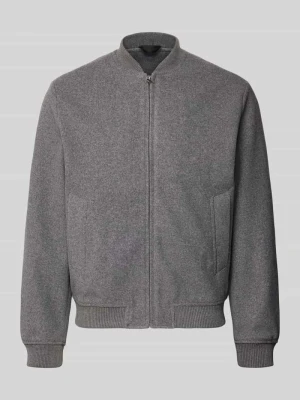 Kurtka bomberka o kroju relaxed fit ze stójką Model 'JAMES' Jack&Jones Ciemnoszary