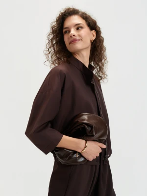 Kurtka bomberka w kolorze czekoladowego brązu Top Secret