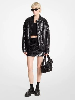 Kurtka bomberka z fakturą z łuską krokodyla MICHAEL Michael Kors