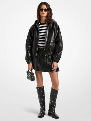 Kurtka bomberka z kapturem pokryta wiskozą MICHAEL Michael Kors