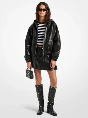 Kurtka bomberka z kapturem pokryta wiskozą MICHAEL Michael Kors