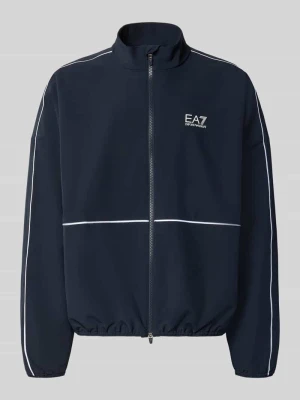 Kurtka bomberka ze stójką i nadrukiem logo EA7 Emporio Armani