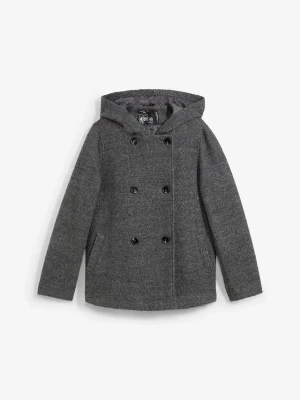 Kurtka bosmanka z miękkiej przędzy boucle BonPrix czarny