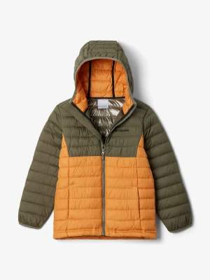 Kurtka chłopięca Columbia Powder Lite II Hooded Jacket - sunstone/stone green