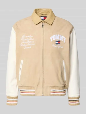 Kurtka college z prawdziwej skóry o kroju relaxed fit Tommy Jeans