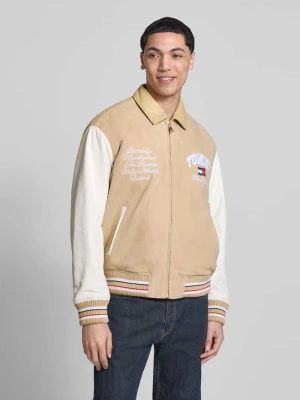 Kurtka college z prawdziwej skóry o kroju relaxed fit Tommy Jeans