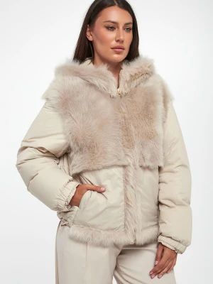 Kurtka damska dwustronna z futrem PESERICO