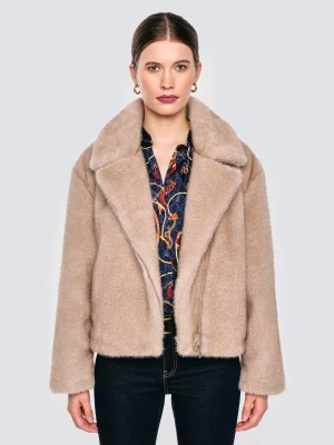 Kurtka damska futerko beżowa Godivasa 800 BIG STAR