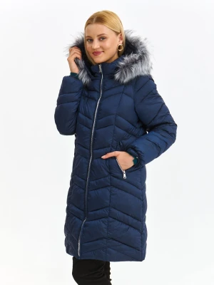 Kurtka damska granatowa - SKU1404GR kurtka długa - TOP SECRET - Odzieżowy sklep internetowy TOP SECRET