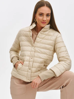 Kurtka damska luźna, rozpinana kremowa - SKU1415KR kurtka krótka - TOP SECRET - Odzieżowy sklep internetowy TOP SECRET