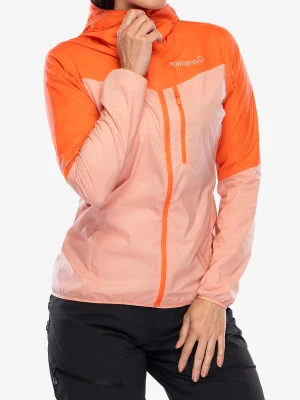 Kurtka damska Norrona Falketind Aero60 Hood - orange alert/peach amber