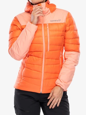 Kurtka damska Norrona Falketind Down750 Hood - orange/peach