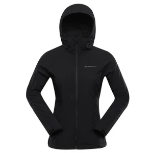 Kurtka damska trekkingowa softshell windbarrier 8000 Hoora Alpine Pro czarny