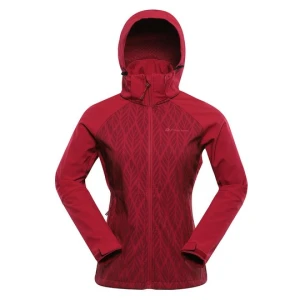 Kurtka damska trekkingowa softshell windbarrier 8000 Hoora Alpine Pro czerwony