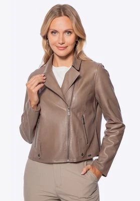 Kurtka damska ze skóry owczej beżowa Wittchen