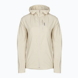 Kurtka do biegania damska HOKA Skyflow Wind Jacket oat milk Beżowy