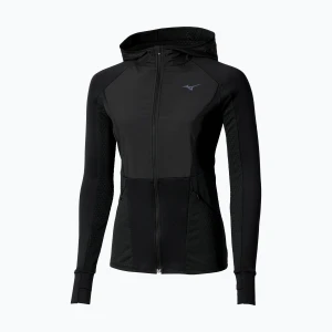 Kurtka do biegania damska Mizuno Active Warm Hybrid Full Zip Hooded black