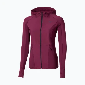 Kurtka do biegania damska Mizuno Active Warm Hybrid Full Zip Hooded dark purple