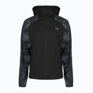 Kurtka do biegania damska Puma Run AOP Favorite Woven Jacket black