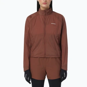 Kurtka do biegania damska Salomon Shakeout Fly burnt umber Brązowy