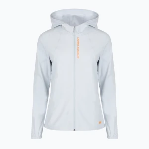 Kurtka do biegania damska Under Armour Outrun The Storm halo gray/squad orange