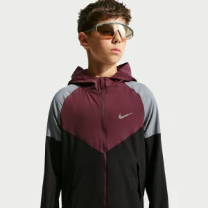 Kurtka do biegania dla dużych dzieci Nike Miler Repel - Czerwony