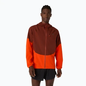 Kurtka do biegania męska ASICS Metarun Legend Jacket cherry tomato / singed red Bordowy