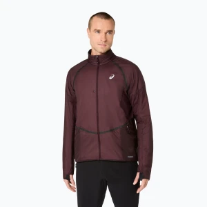 Kurtka do biegania męska ASICS Road Winter Jacket dark currant Bordowy