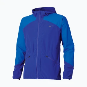 Kurtka do biegania męska Mizuno Active Alpha Hodded sodalite blue