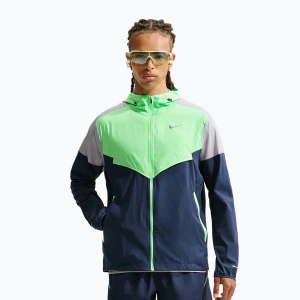 Kurtka do biegania męska Nike Impossibly Light Windrunner midnight navy / illusion green / wolf grey Granatowy